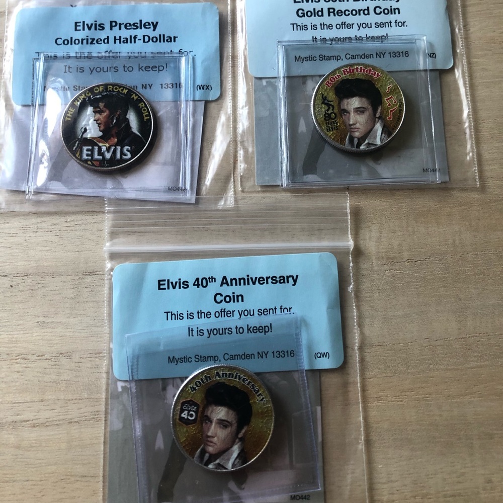 Elvis Collectible Coins set of 3